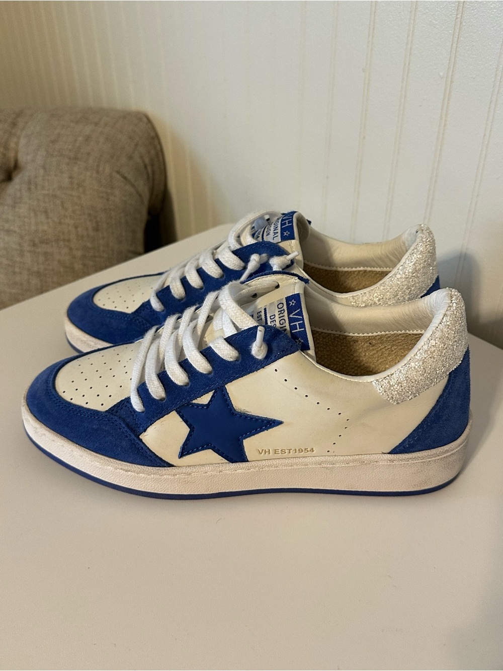 Vintage Havana Blue & White Sneakers